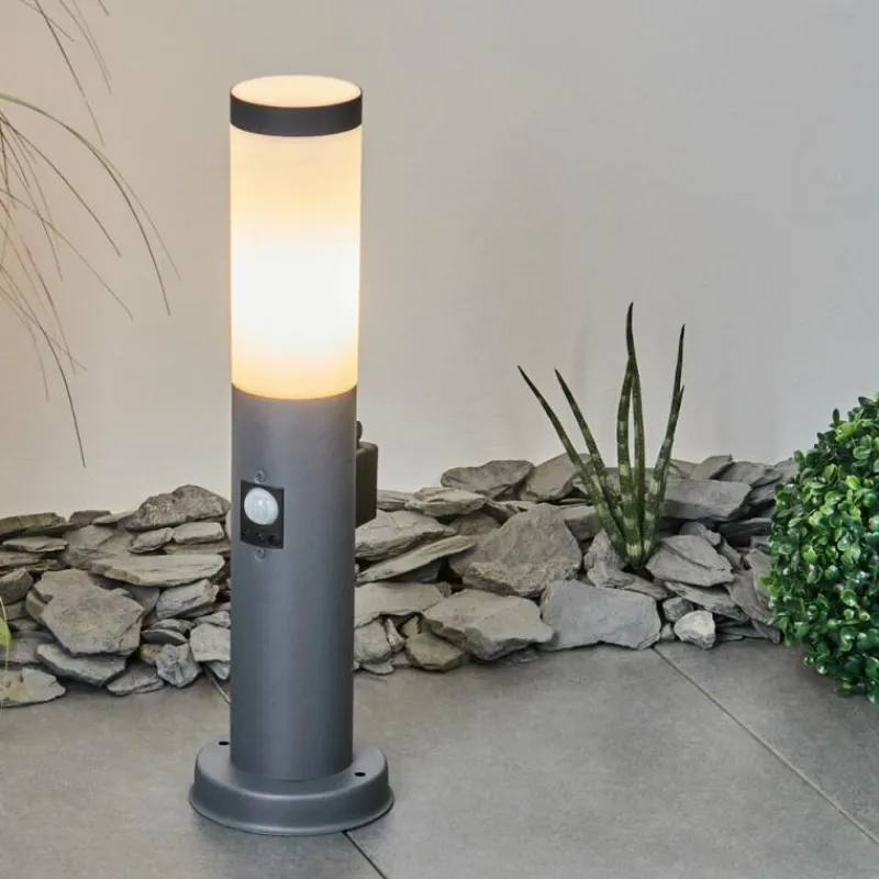 hofstein Borne lumineuse Sessa Anthracite, 1 lumière, Détecteur de mouvement