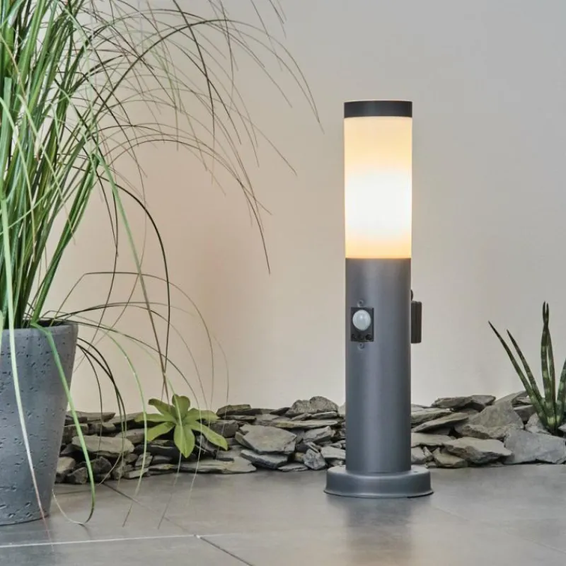 hofstein Borne lumineuse Sessa Anthracite, 1 lumière, Détecteur de mouvement
