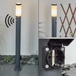 hofstein Borne lumineuse Sessa Anthracite, 1 lumière, Détecteur de mouvement