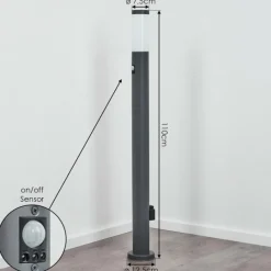 hofstein Borne lumineuse Sessa Anthracite, 1 lumière, Détecteur de mouvement
