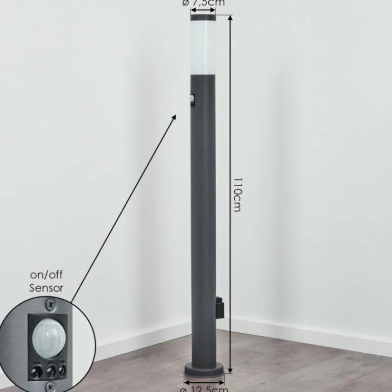 hofstein Borne lumineuse Sessa Anthracite, 1 lumière, Détecteur de mouvement