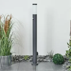 hofstein Borne lumineuse Sessa Anthracite, 1 lumière, Détecteur de mouvement