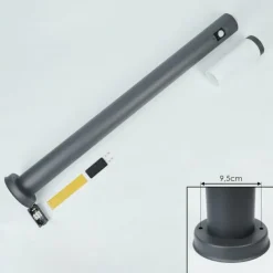 hofstein Borne lumineuse Sessa Anthracite, 1 lumière, Détecteur de mouvement