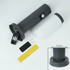 hofstein Borne lumineuse Sessa Anthracite, 1 lumière, Détecteur de mouvement