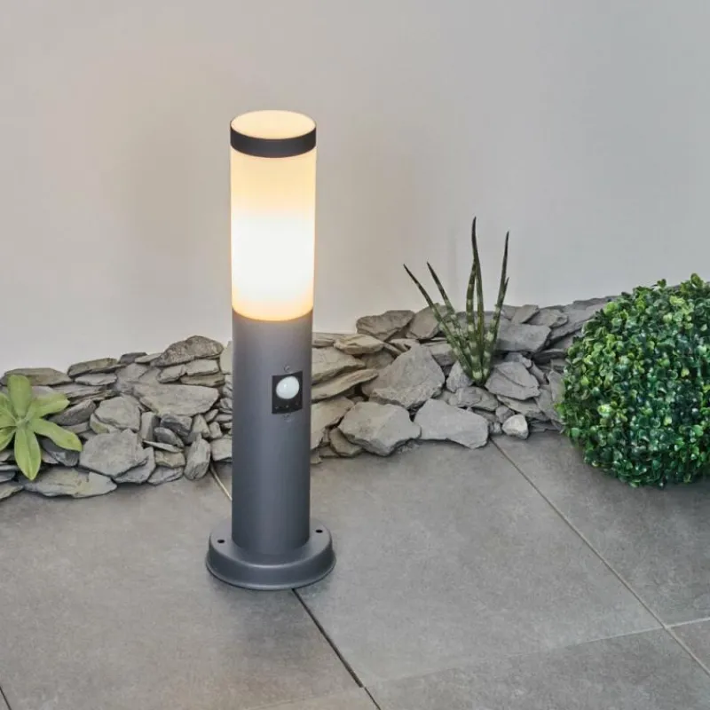 hofstein Borne lumineuse Sessa Anthracite, 1 lumière, Détecteur de mouvement