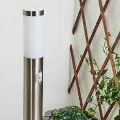 hofstein Borne lumineuse Sessa Nickel mat, 1 lumière, Détecteur de mouvement