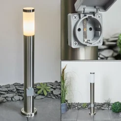 hofstein Borne lumineuse Sessa Nickel mat, 1 lumière