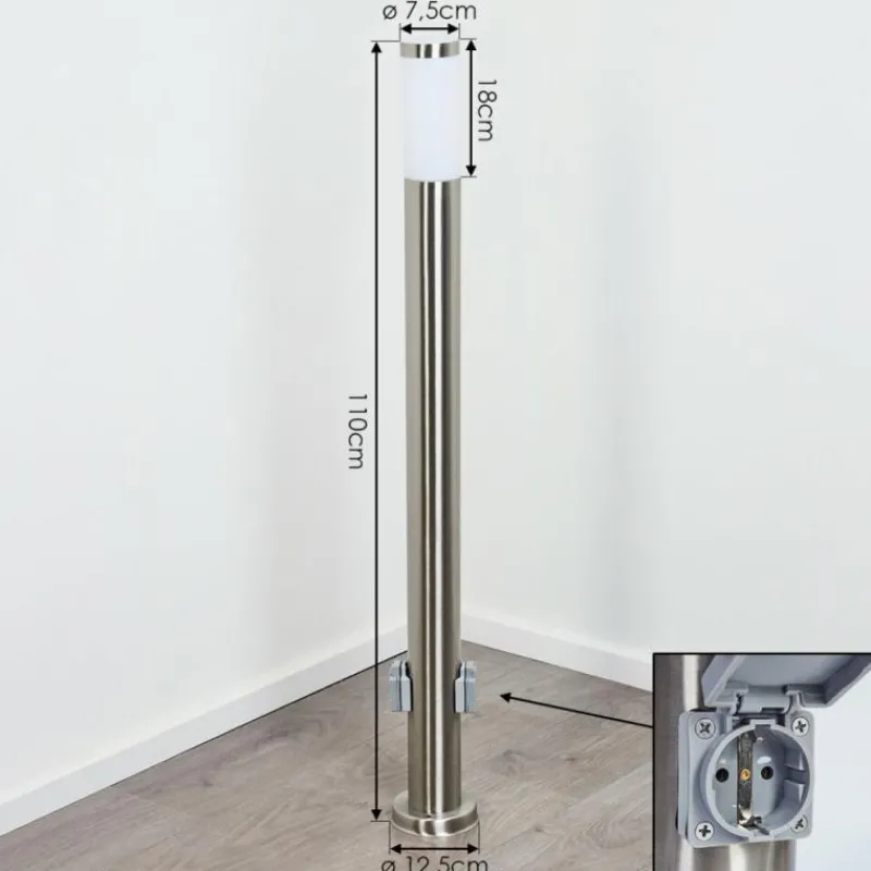 hofstein Borne lumineuse Sessa Nickel mat, 1 lumière