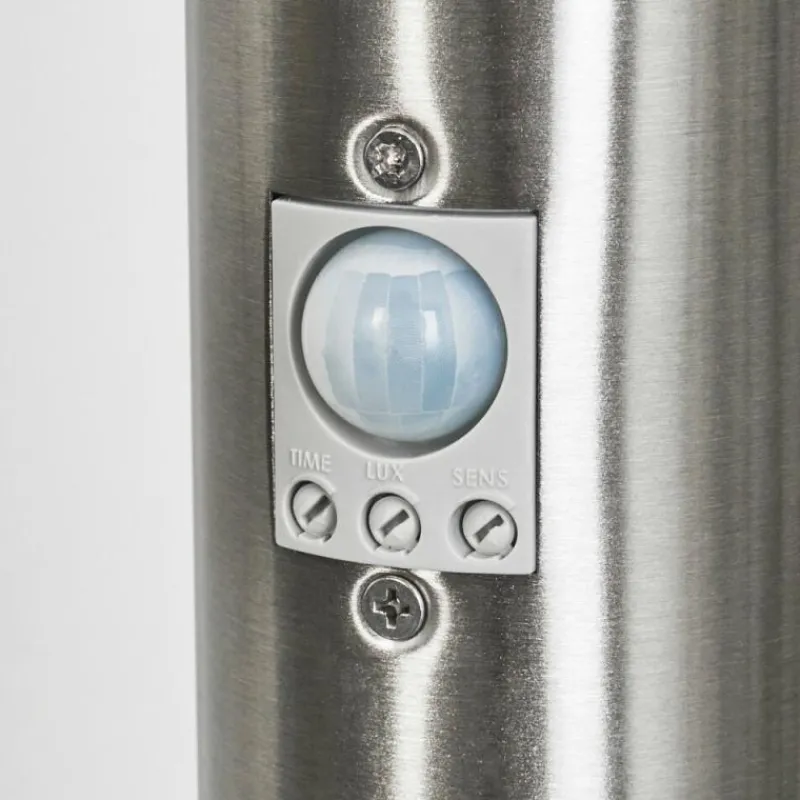 hofstein Borne lumineuse Sessa Nickel mat, 1 lumière, Détecteur de mouvement