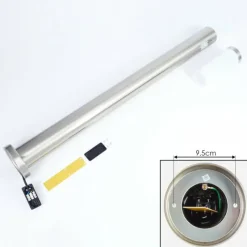 hofstein Borne lumineuse Sessa Nickel mat, 1 lumière, Détecteur de mouvement