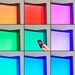 hofstein Borne lumineuse Skove LED Anthracite, 1 lumière, Changeur de couleurs