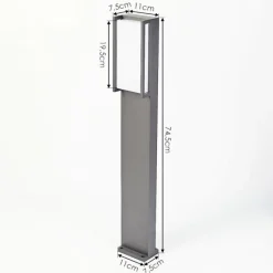 hofstein Borne lumineuse Skove LED Anthracite, 1 lumière, Changeur de couleurs