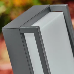 hofstein Borne lumineuse Skove LED Anthracite, 1 lumière, Changeur de couleurs