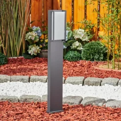 hofstein Borne lumineuse Skove LED Anthracite, 1 lumière, Changeur de couleurs