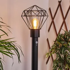 Lampes Vintages & Rétros-hofstein Borne lumineuse Solda Noir, 1 lumière, Détecteur de mouvement