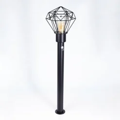 Lampes Vintages & Rétros-hofstein Borne lumineuse Solda Noir, 1 lumière, Détecteur de mouvement