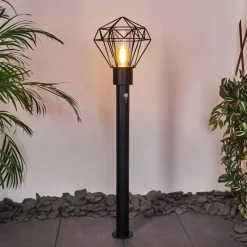 Lampes Vintages & Rétros-hofstein Borne lumineuse Solda Noir, 1 lumière, Détecteur de mouvement