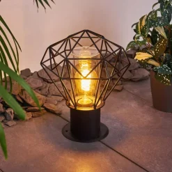 Lampes Vintages & Rétros-hofstein Borne lumineuse Solda Noir, 1 lumière