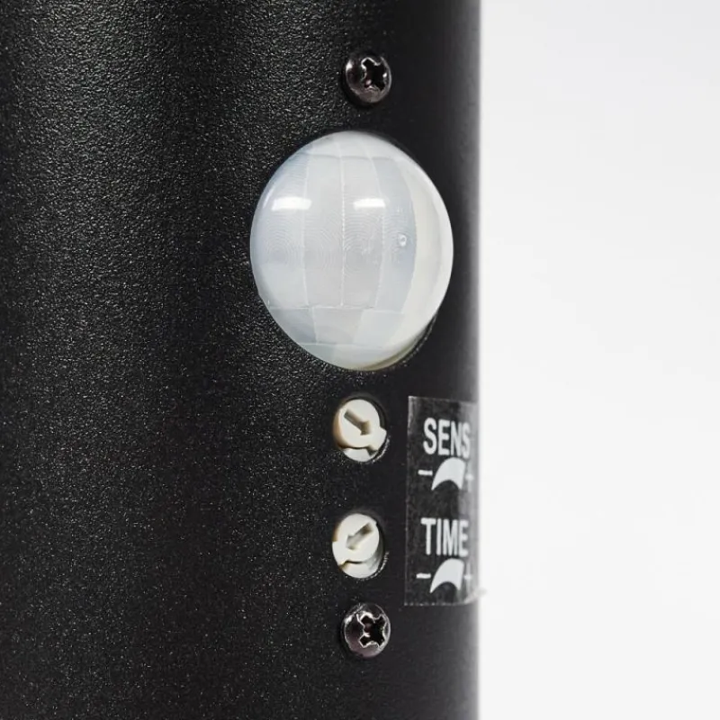 hofstein Borne lumineuse Solda Noir, 1 lumière, Détecteur de mouvement