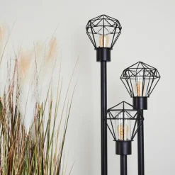 hofstein Borne lumineuse Solda Noir, 3 lumières