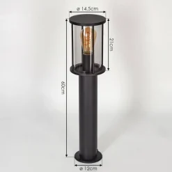 Suspension Verre Fumé-hofstein Borne lumineuse Sumalao Noir, 1 lumière