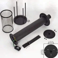 Suspension Verre Fumé-hofstein Borne lumineuse Sumalao Noir, 1 lumière