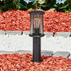 Suspension Verre Fumé-hofstein Borne lumineuse Sumalao Noir, 1 lumière