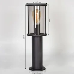 Suspension Verre Fumé-hofstein Borne lumineuse Sumalao Noir, 1 lumière