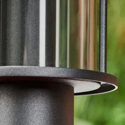 Suspension Verre Fumé-hofstein Borne lumineuse Sumalao Noir, 1 lumière