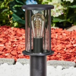 Suspension Verre Fumé-hofstein Borne lumineuse Sumalao Noir, 1 lumière