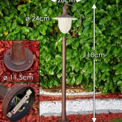 Luminaires Rustiques-hofstein Borne lumineuse Surnu Brun, Rouille, 1 lumière