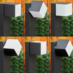 hofstein Borne lumineuse Swanek LED Noir, 1 lumière