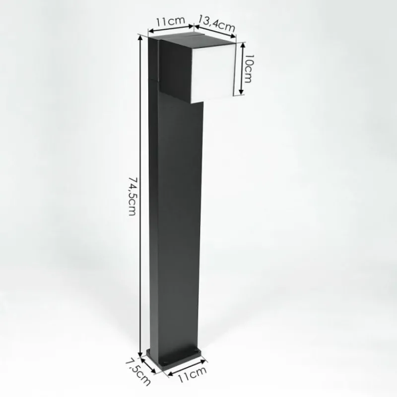 hofstein Borne lumineuse Swanek LED Noir, 1 lumière