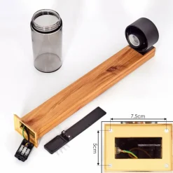 Suspension Verre Fumé-hofstein Borne lumineuse Tabary Écru, 1 lumière