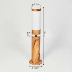 hofstein Borne lumineuse Tise Brun, Couleur bois, 2 lumières