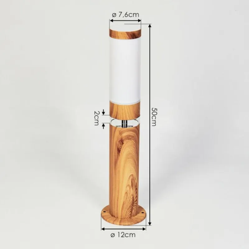 hofstein Borne lumineuse Tise Brun, Couleur bois, 2 lumières