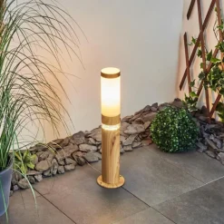 hofstein Borne lumineuse Tise Brun, Couleur bois, 2 lumières