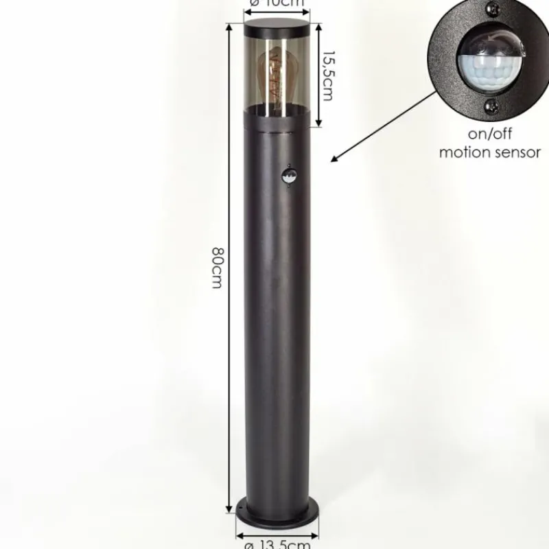 hofstein Borne lumineuse Tolsona Noir, 1 lumière, Détecteur de mouvement