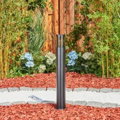 Suspension Verre Fumé-hofstein Borne lumineuse Tolsona Noir, 1 lumière