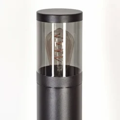 Suspension Verre Fumé-hofstein Borne lumineuse Tolsona Noir, 1 lumière