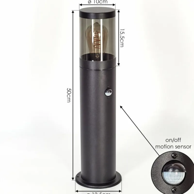 hofstein Borne lumineuse Tolsona Noir, 1 lumière, Détecteur de mouvement