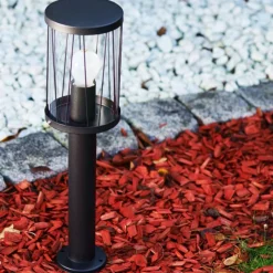 hofstein Borne lumineuse Torsa Noir, 1 lumière