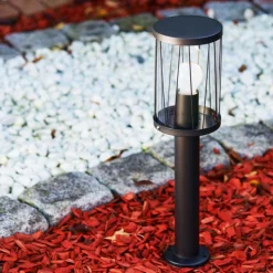 hofstein Borne lumineuse Torsa Noir, 1 lumière