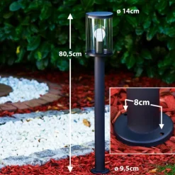 hofstein Borne lumineuse Torsa Noir, 1 lumière