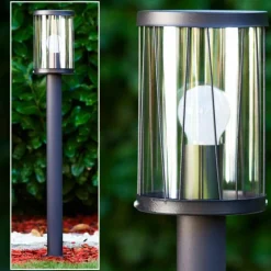 hofstein Borne lumineuse Torsa Noir, 1 lumière