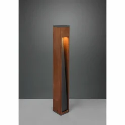 Lampes En Bois-Luminaires Trio Borne lumineuse Trio Canning Bois foncé, Nickel mat, 1 lumière