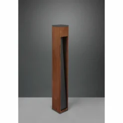 Lampes En Bois-Luminaires Trio Borne lumineuse Trio Canning Bois foncé, Nickel mat, 1 lumière