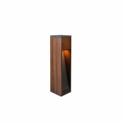 Lampes En Bois-Luminaires Trio Borne lumineuse Trio Canning Bois foncé, Nickel mat, 1 lumière