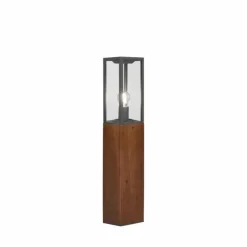 Lampes En Bois-Luminaires Trio Borne lumineuse Trio Garonne Bois foncé, Nickel mat, 1 lumière