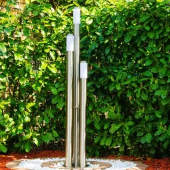 hofstein Borne lumineuse Trones Acier inoxydable, 3 lumières